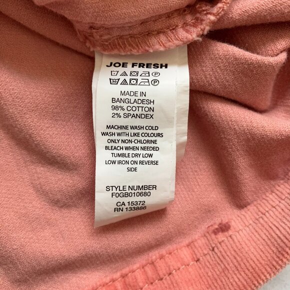 Joe Fresh Baby Toddler Overall Corduroy Dress 12-18M | Coral Pink Floral EUC - Picture 5 of 13